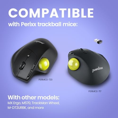 Perixx PERIPRO-303 GOY 1.34 inches Trackball - Replacement Ball for M570, PERIMICE-517/520/717/720, and Other Compatible Trackball Mouse - Matte Optic Yellow