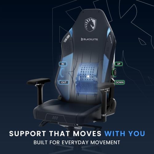 Blacklyte Athena Pro Gaming Chair, Team Liquid Blue, Leatherette