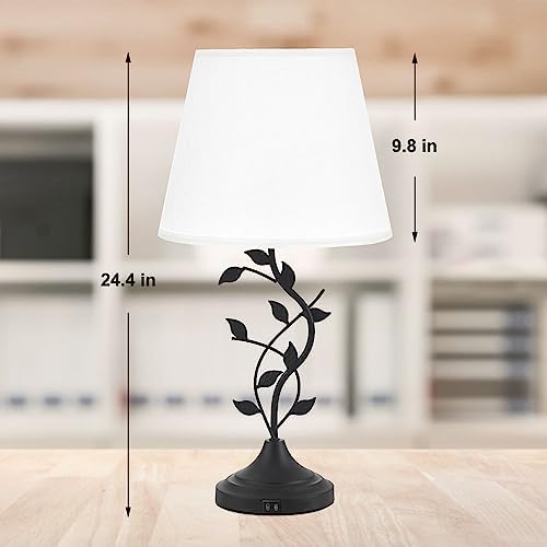 Kakanuo Table Lamp for Living Room, Bedside Lamp for Bedroom, Rustic Lamp