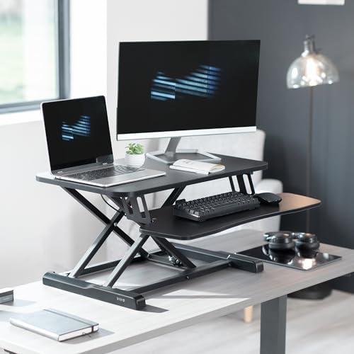 VIVO Black 28 in Standing Desk Converter, DESK-V028KB