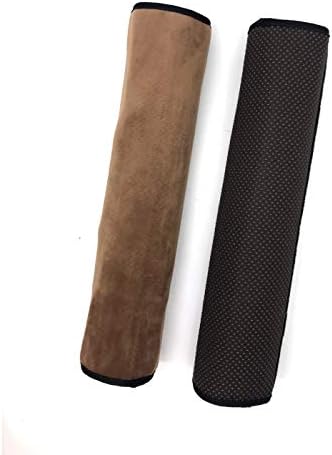 Wanty 2 Pieces Home Office Polyester Removable Durable Machine Washable Office Chair Armrest Slipcovers Covers Protect Armrests (Brown)