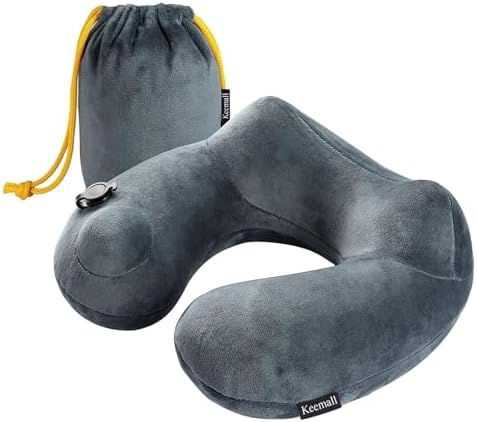 Keemall Inflatable Travel Neck & Shoulder Pillow for Airplanes&Long Trips