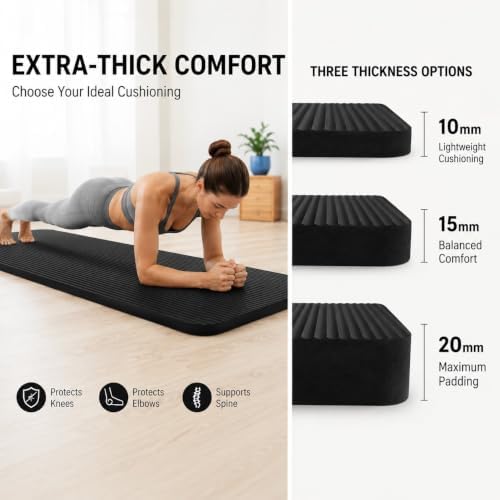 Extra Thick Yoga Mat, High Density Non-Slip Exercise Mat