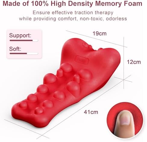 Cervical Neck Pillow with Back Massage Point Neck and Upper Back Stretcher