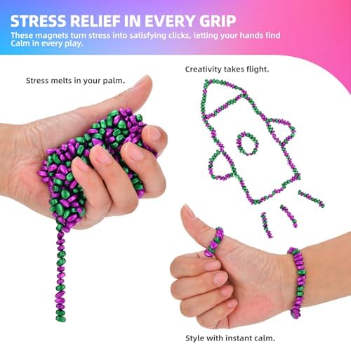 550pcs Fidget Toys Adults,Stress Relief Sensory Toys for Autism ADHD Anxiety,Smooth Ferrite Stones Desk Fidgets Toys,Fidget Toys Gifts