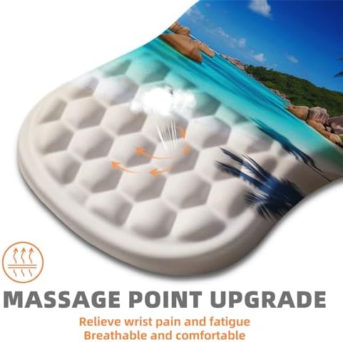 Ergonomic Mouse Pad Wrist Support for Carpal Tunnel Pain Relief