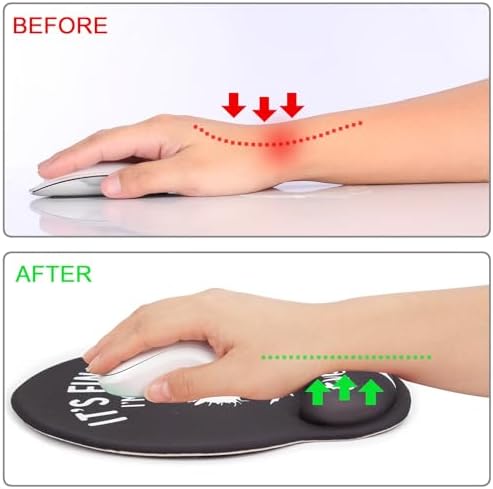 Ergonomic Mouse Pad with Wrist Rest Support,Gel Mouse Pads for Desk