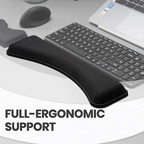 Perixx PERIPRO-511 Wrist Rest for Ergonomic Compact Keyboards - Gel Cushion Support with 15.34x4.21x1.14 inches - Ideal Ergonomic Desktop Solution - Black,11925