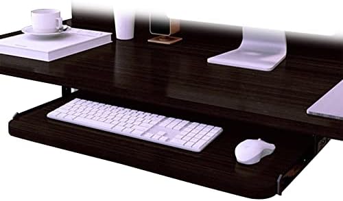 V3VOGUE Slides Keyboard Tray - Under Desk Smooth Gliding - Pull-Out Drawers Keyboard and Mouses Holder, Ergonomics/Easy Install/Height Adjustable, Support Keyboard Storage Shelf