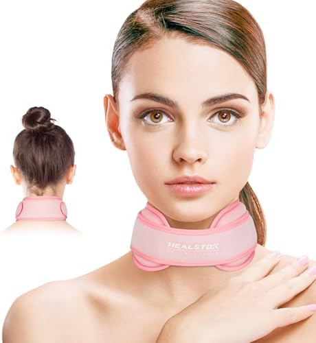 Neck Ice Pack Wrap, Reusable Cold/Hot Gel for Neck Pain, Pink