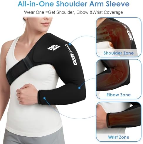ComfiTECH Reusable Shoulder Arm Ice Pack Wrap for Pitcher & Recovery, S