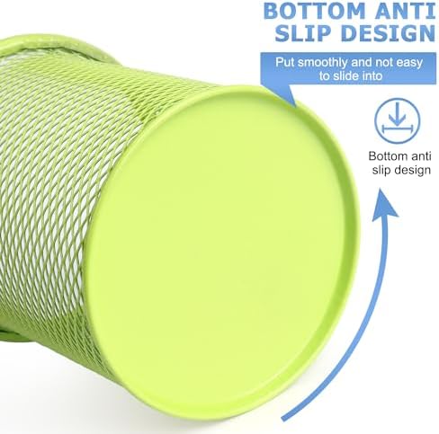 Tamaki Pen Holder Cup for Desk, Wire Mesh Pencil Cup Holder, Green