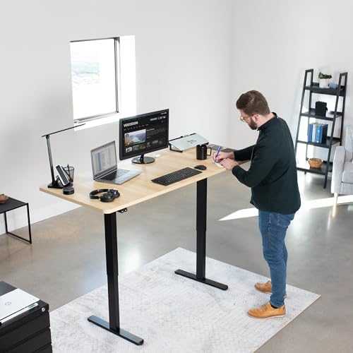 VIVO Light Wood 71 x 30 in Standing Desk, DESK-KIT-0B7C
