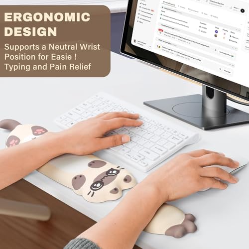 Keyboard Wrist Rest and Mouse Pad Set, Wrist Rest for Keyboard and Mouse