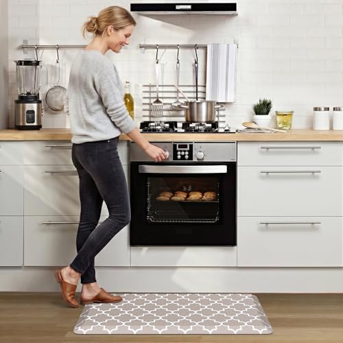 WISELIFE Anti Fatigue Mats for Kitchen Floor, 20" x 39", 4/5 Inch, Khaki