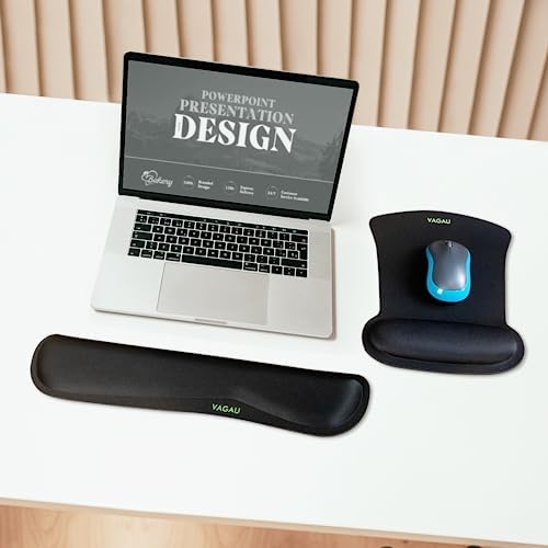 VAGAU Premium Keyboard Wrist Rest and Mouse Pad Wrist Support