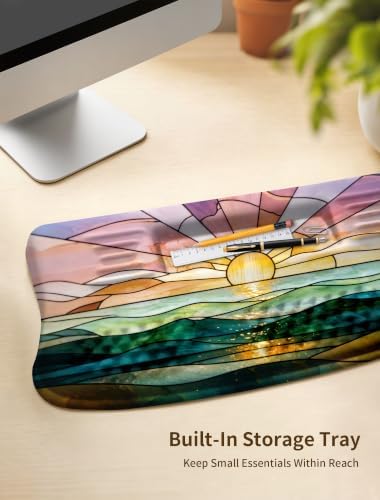 Ergonomic Keyboard Wrist Rest Pad with Wrist Support Sea Sunrise