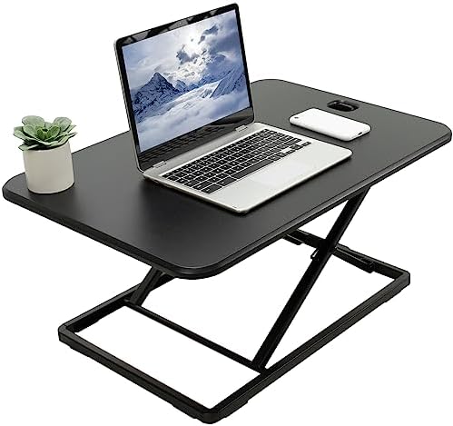 VIVO Black 26 in Single Top Standing Desk Converter, DESK-V001J