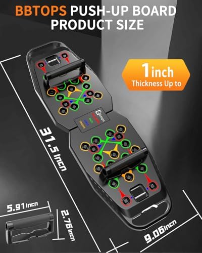 BBTOPS Push Up Board, Pilates Bar & Fitness Accessories, 25 in 1 Foldable Push up Bar for Home Gym, Workout Exercise Professional Push Up Strength Training Equipment for Man and Women