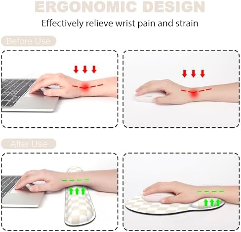Ergonomic Mouse Pad with Wrist Rest and Keyboard Wrist Rest, Mousepad