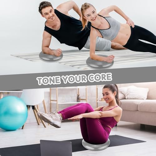 Wobble Cushion Core Balance Disc, Adults Air Wobble Board Balance Ball, Balance Board Seat for Kids, Flexible Seating for All Age Balance Pad