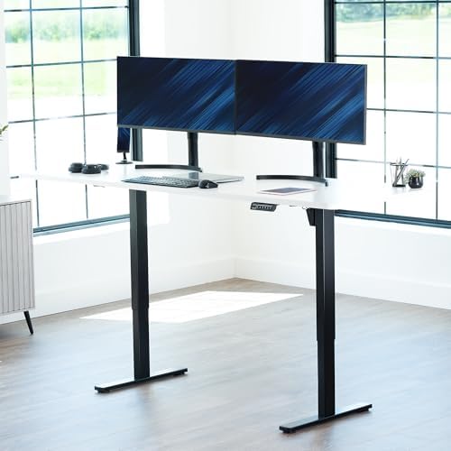 VIVO White 83 x 30 in Standing Desk, DESK-KIT-1B8W