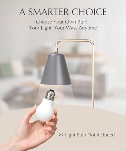 HarvestLand Steady Desk Lamp, Reading Lamp for Home Office, Grey Brass