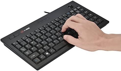 MCSaite MC-9712 Wired Trackball Keypad - Keyboard and Roll Mouse Combo - 11.8x7.5x1.4 Inches - for PC Laptop Notebook Desktop - US English Layout - Black