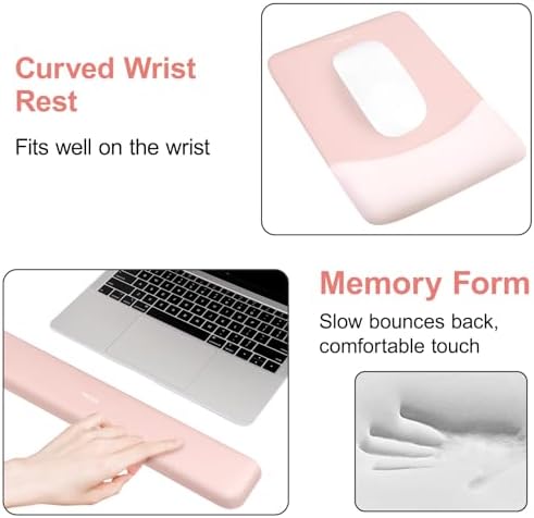 MOSISO Keyboard Mouse Pad Set, Large Gaming Mouse Pad&Keyboard Wrist Rest