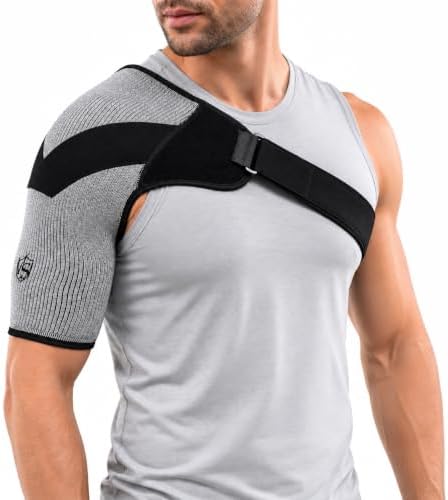 Vital Salveo Shoulder Brace Compression Sleeve Wrap with Support and Stability Breathable for Shoulder Pain Dislocated Rotator Cuff Tendinitis (1PC)