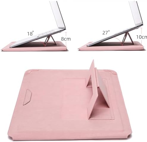 16 Inch Multifunctional Laptop Sleeve Case with Stand Soft Slim Cover for MacBook Pro/Air/ThinkPad X1/Dell XPS/Lenovo Yoga/HP Pavilion/ASUS Zenbook/LG gram/Chromebook 15" 15.3" 15.6"