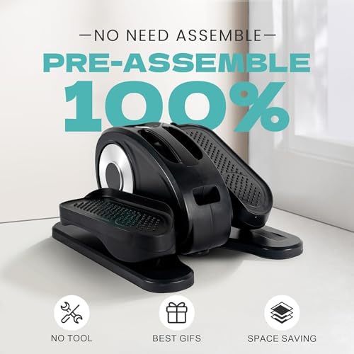 Tappio Under Desk Elliptical, Electric Foot Pedal Exerciser, Fully Assembled Seated Elliptical, Compact Portable Elliptical Machine Trainer with Remote Control, Mini Elliptical Leg Exerciser for Home