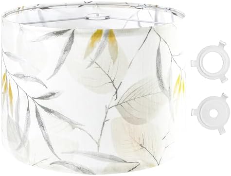 GO&SO Lamp Shades 1Pc,16" D x 10" H,Leaf Floral,Large Drum Lamp Shade