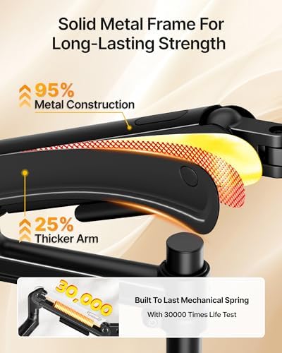 monTEK Dual Monitor Arm, Vertical Stackable 17–40" Full Motion with USB