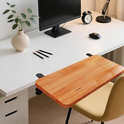 Desk Extension Shelf Board Keyboard Tray Ergonomic for Home Office, Practical Supplies for Computer Table Arm Rest Expansion- Brown