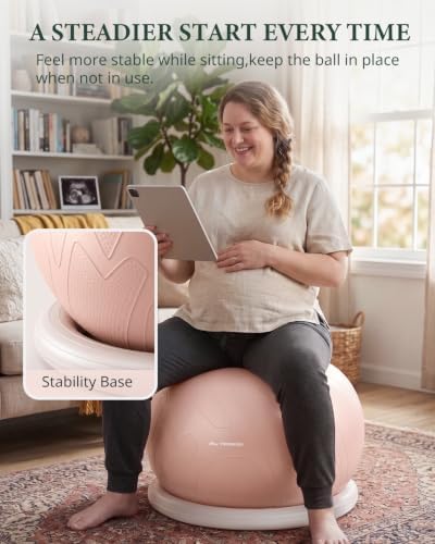 Trideer Exercise Ball Chair – Yoga Ball Chair for Office, Pregnancy & Home