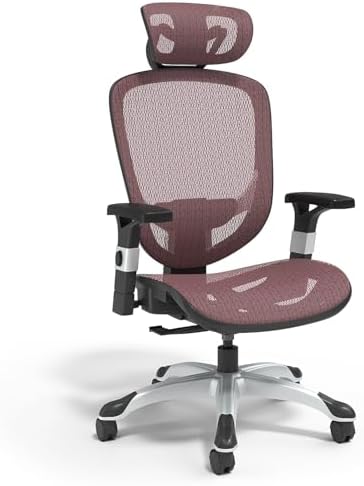 Staples Hyken Ergonomic Mesh Task Chair, Lumbar Support, Swivel, Maroon
