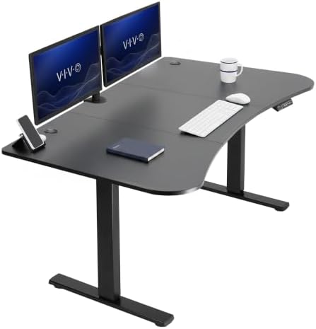 VIVO Black 63 x 32 in Standing Desk, DESK-KIT-1B1B