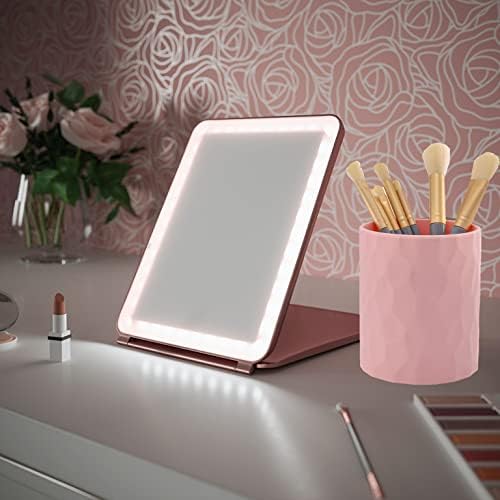 minimaliving Pen Holder,Nordic Style Silicone Waterproof Pencil Holder for Desk Simple&Modern Minimalist Makeup Organizer Multifunctional Office Supplies for Home,Kids and School (Pink)