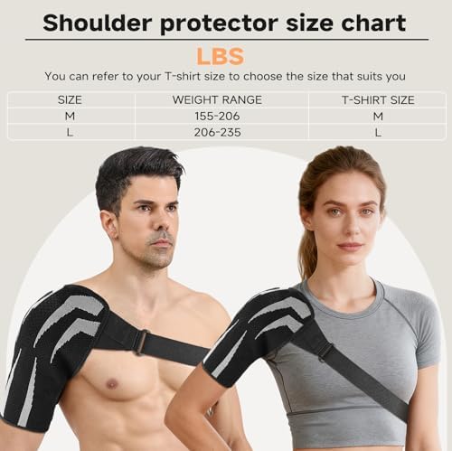 Shoulder Brace for Men & Women, Preventing Strains and Dislocation (Medium)