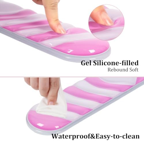 L-SPOUTTO Pink Cute Ergonomic Gel Wrist Rest for Mouse and Keyboard,Heart