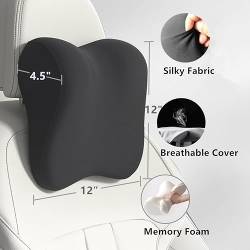 2 Pack Car Neck Pillow Support, Memory Foam Neck Rest Cushion Headrest