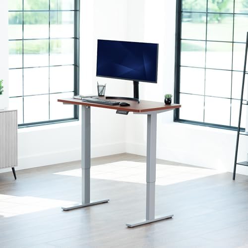 VIVO Dark Walnut 43 x 24 in Standing Desk, DESK-KIT-1G4D