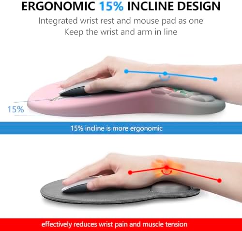 Mouse Pad with Wrist Rest & Keyboard Wrist Rest, Memory Foam