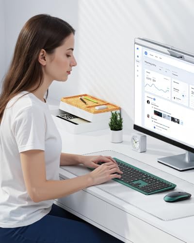 seenda Wireless Keyboard and Mouse Combo, Slim Full-Size Design