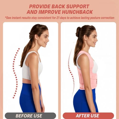 Back Brace & Posture Corrector for Women, Adjustable Back Support