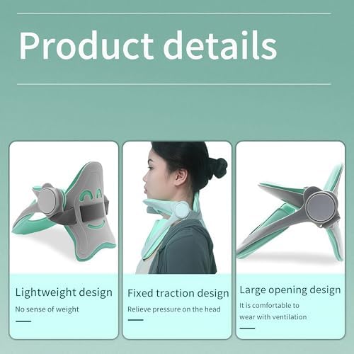 Adjustable Neck Brace Posture Corrector, Soft Ergonomic Support for Students and Office Workers, Prevents Head Bowing with 360 Degree Stretch, Suitable for All Ages