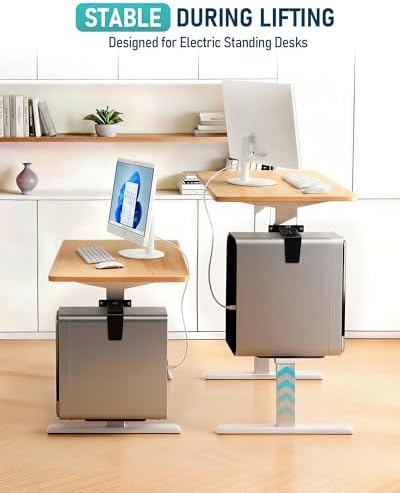 TOPSKY Under Desk PC Mount No Drill CPU Holder 50 lb Capacity