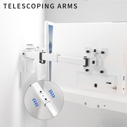 VIVO White Dual Monitor Wall Mount for 21-32 in Screens, MOUNT-TS32W
