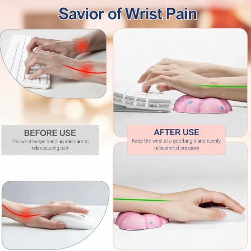 Cloud Wrist Rest Set for Keyboard & Mouse. Silky Fabric Surface